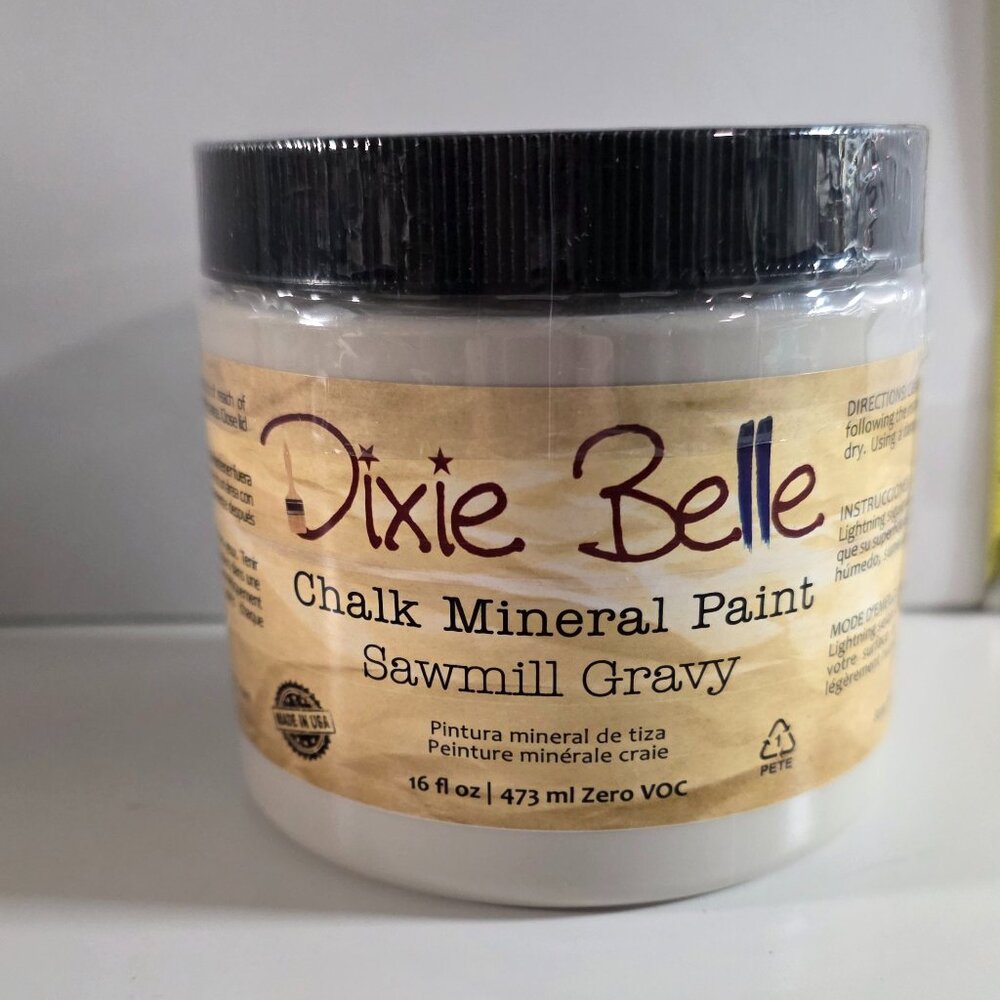 Dixie Belle Chalk Mineral Paint Sawmill Gravy 16 oz - NEW!